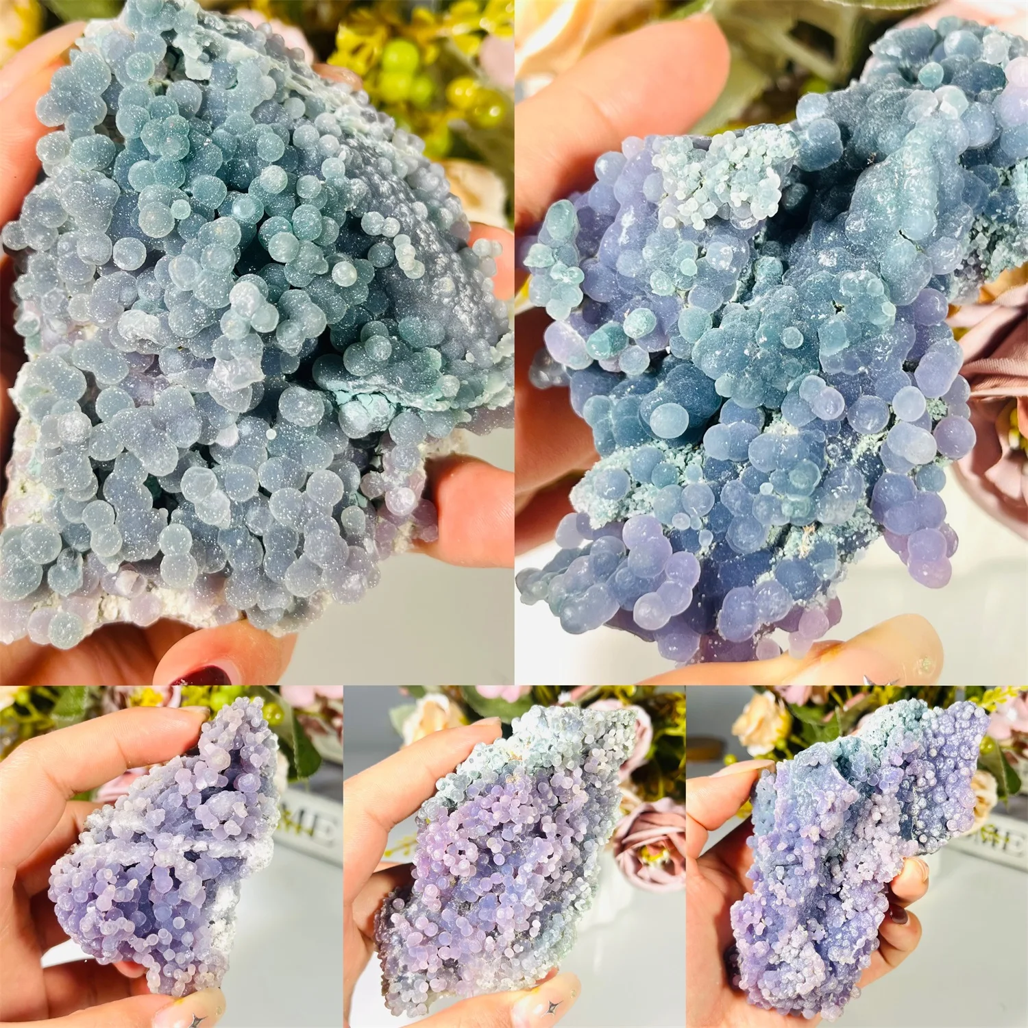 1pc Natural Precious Mineral Crystal Grape Agate Raw Stone,Ore Specimen,Precious Mineral Specimens,Raw Gemstone,DIY, Gift Idea