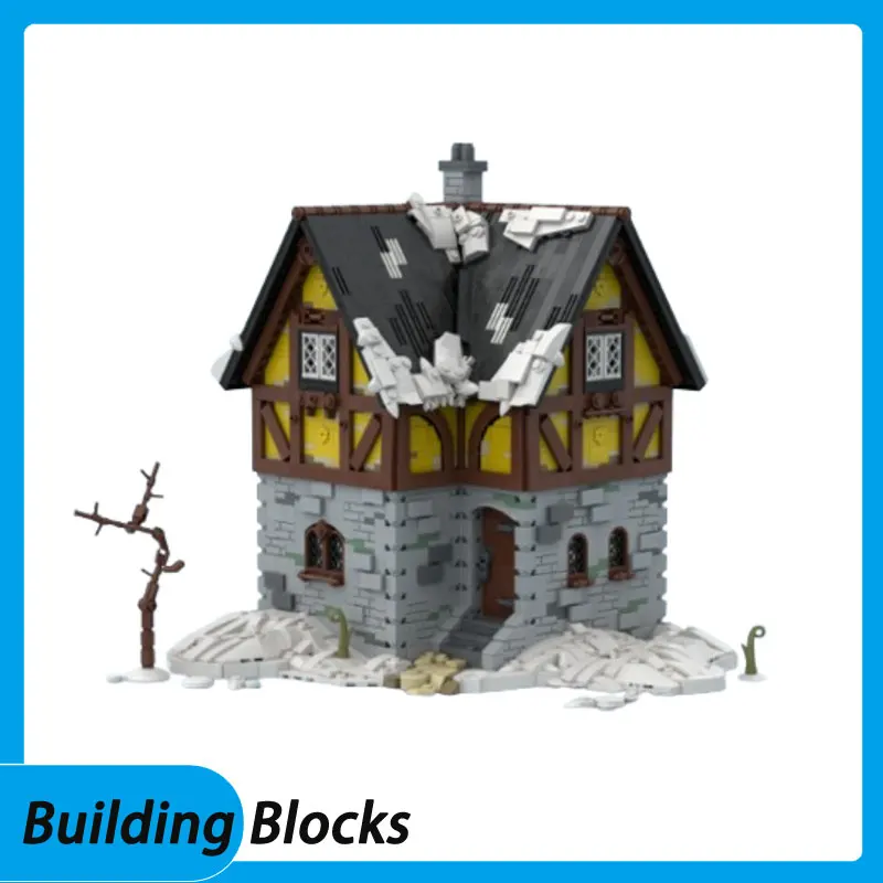 

1670 Pieces Modular Building Medieval Scene Snow Village Inn Model Display MOC Building Blocks Bricks Toys Gift Christmas