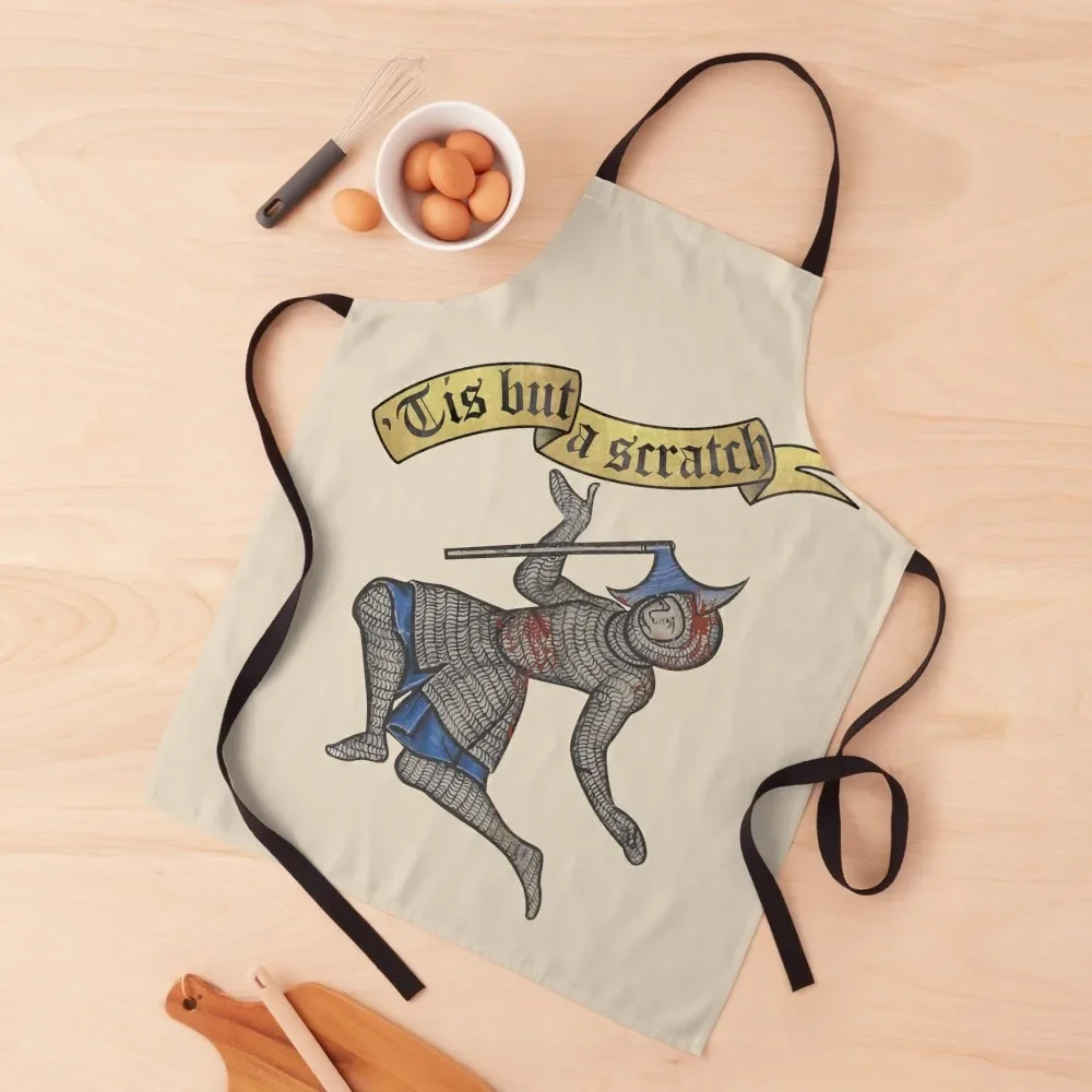 

Tis but a scratch - Medieval Knight Axe Meme Apron Kitchen For Men Kitchen Household Items Apron