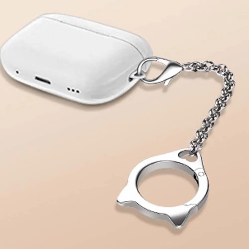 Cat Head Mobile Phone Hanging Rope Ring Buckle Metal Chain Cell Phone Strap Pendant Sturdy Mobile Phone Lanyard