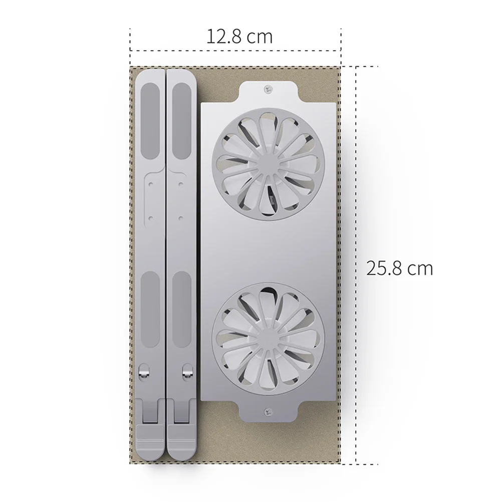 وسادة تبريد للكمبيوتر المحمول، حامل كمبيوتر محمول قابل للتعديل، مبرد ألعاب مع مروحة USB مزدوجة تبديد للاستخدام الطويل #3