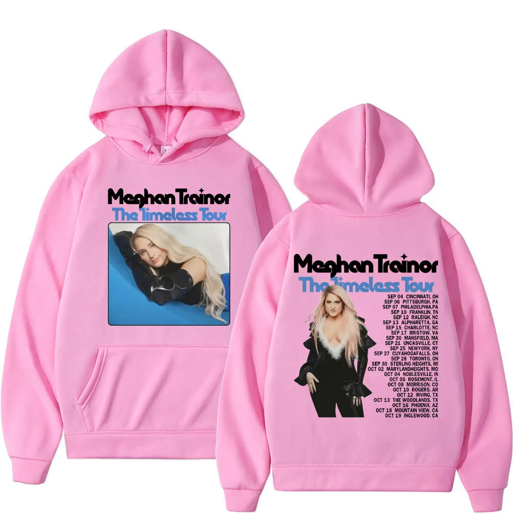 Singer Meghan Trainor Graphic Hoodies The Timeless Tour 2024 Hooded Sweatshirts Men's Women's Fashion Hip Hop Vintage Pullovers