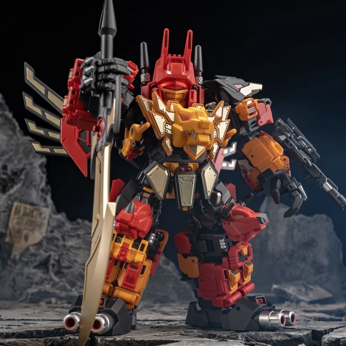Transformation Toys Steel Head JGM-SKP01 Predaking MINI 5 in 1 Combiner Form 17CM Action Figures Toy Gift Collection