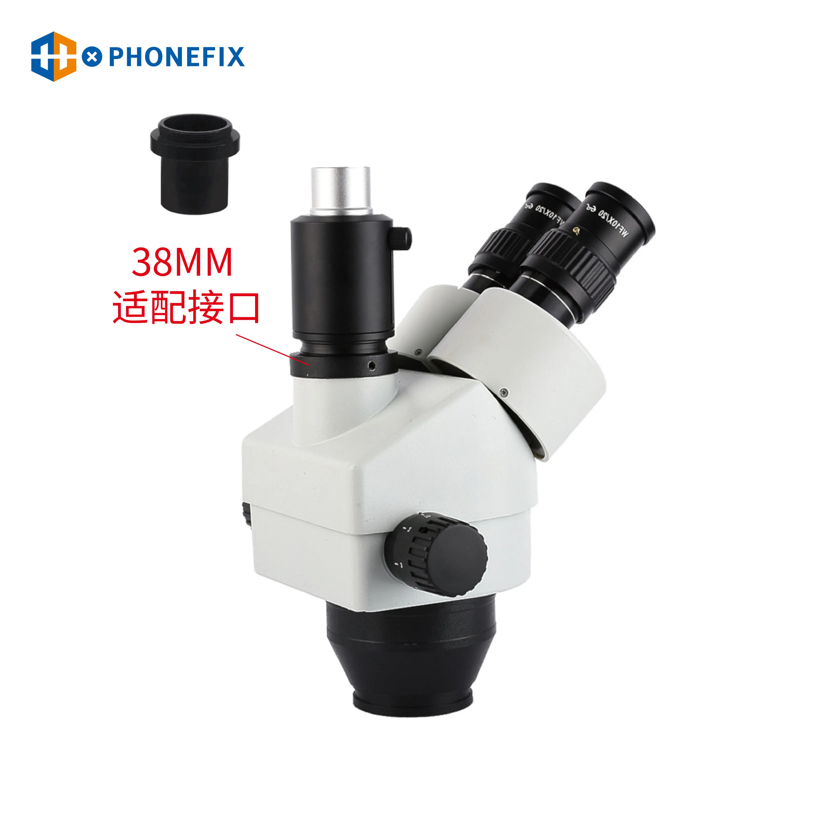 Adaptador de cámara ajustable para microscopio estéreo Trinocular, adaptador de montaje en C de anillo 1X 0,35x 0,5X, Instalación en C