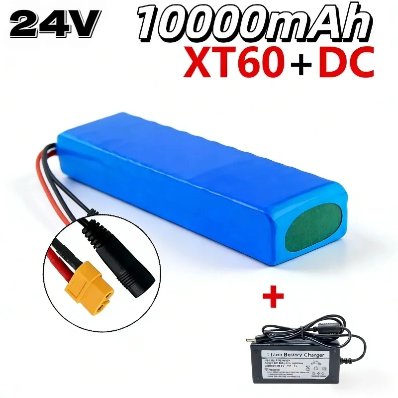 24V 10Ah Rechargeable Lithium Battery Pack + Charger – Stable Energy Accessory Replacement for 250W/350W Scooter Durable