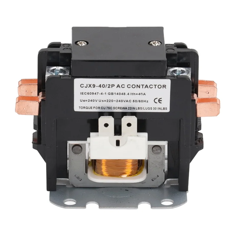 CHCH Power Distribution Control Appliance 220V Air Conditioner AC Contactor 40A 2P Replacement Silver Alloy Contact