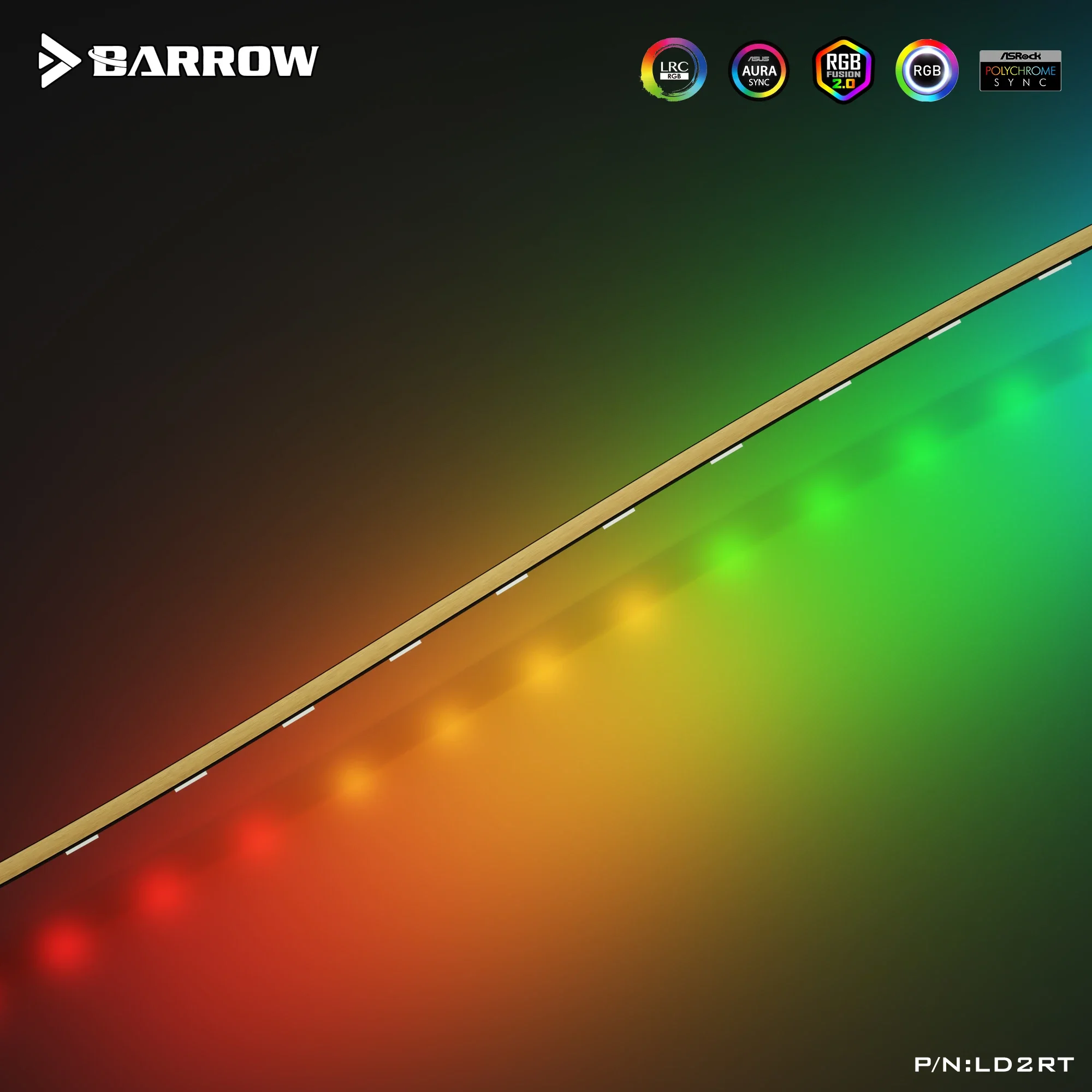 Barrow LD2RT-50/100 5V A-RGB Multiple Color Lighting Strips,Chassis Built-in,Self-adhesive Soft,Waterproof,Trim The Length