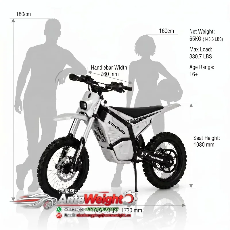 X7 5500W Electric Dirt Bikes for Adults 56MPH Off Road E-moto 60V 27Ah Adult Dirt Bike Pit Bike US Fast Ship