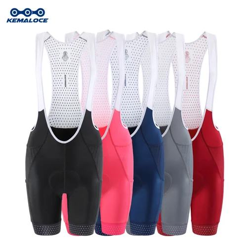 KEMALOCE-pantalones cortos de ciclismo para mujer, Shorts transpirables con bolsillo negro y Rosa, con almohadilla de Gel 5D, para verano