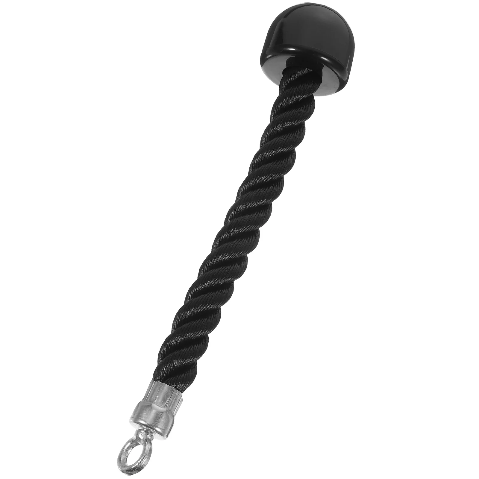 Cordón de nailon trenzado negro para entrenamiento de fuerza, bíceps, tríceps, ABS, cuerda de tracción para ejercicio, gimnasio en casa, equipo de Fitness, polea