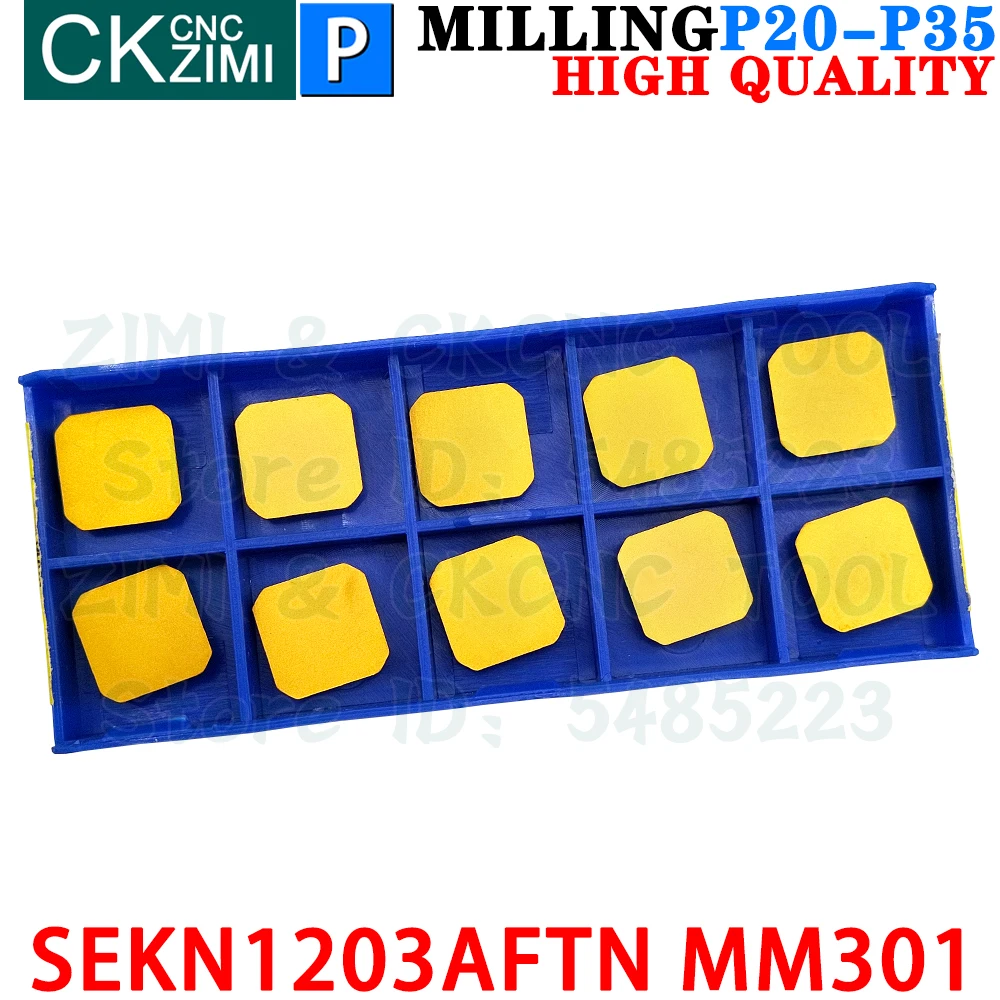 SEKN1203AFTN MM301 SEKN 1203 AFTN MM301 Carbide Insert Milling Inserts Tools CNC Metal Lathe Indexable Face Milling Insert Tools