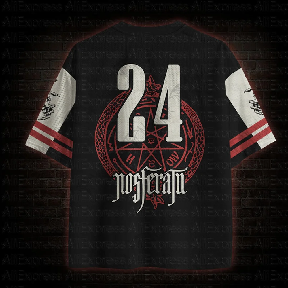 2026 New Movie Sports Fashion Adult and Children's Short Sleeve V-neck Street Eye Clothing Gothic Style Horror Fans Gift