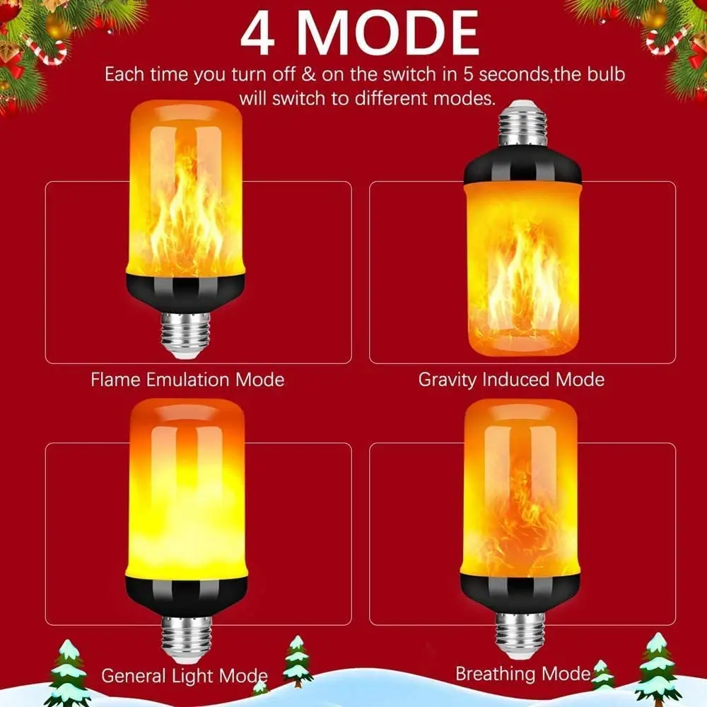 

ZK40 black flame lights christmas holiday lights cross flame four pattern