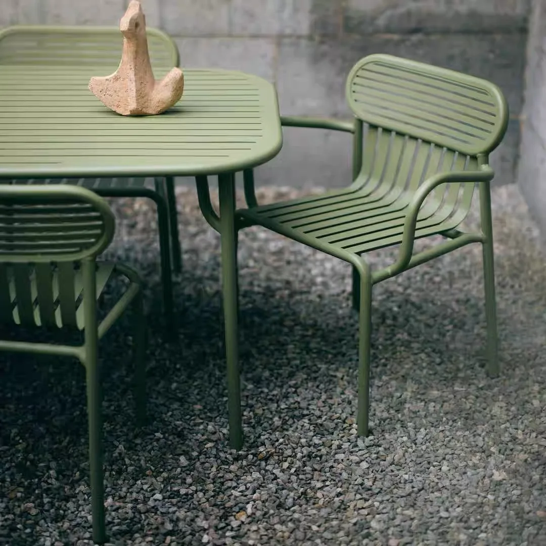 Tieyi Outdoor Park Courtyard Terrace Bench Leisure Table and Chair B & B Hotel Coffee Shop