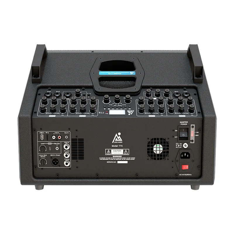 Lihui TT5 Professional 15-Inch Stage Studio Active Monitor PA System DJ Speakers 280W/450W Built-in Lithium Battery DC Input