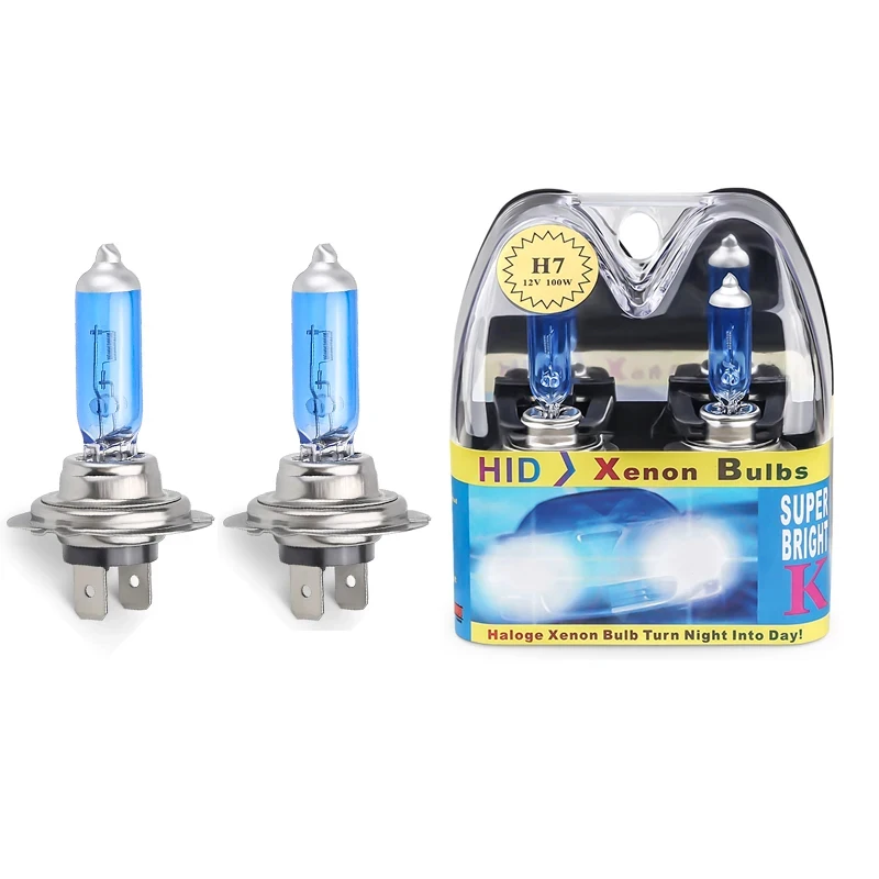 1-3pairs Halogen Bulb 12V Super Bright White Light Bulbs For Car Headlig h7 55w 100w Halogen Lamp Car HeadLight Replacement Bulb
