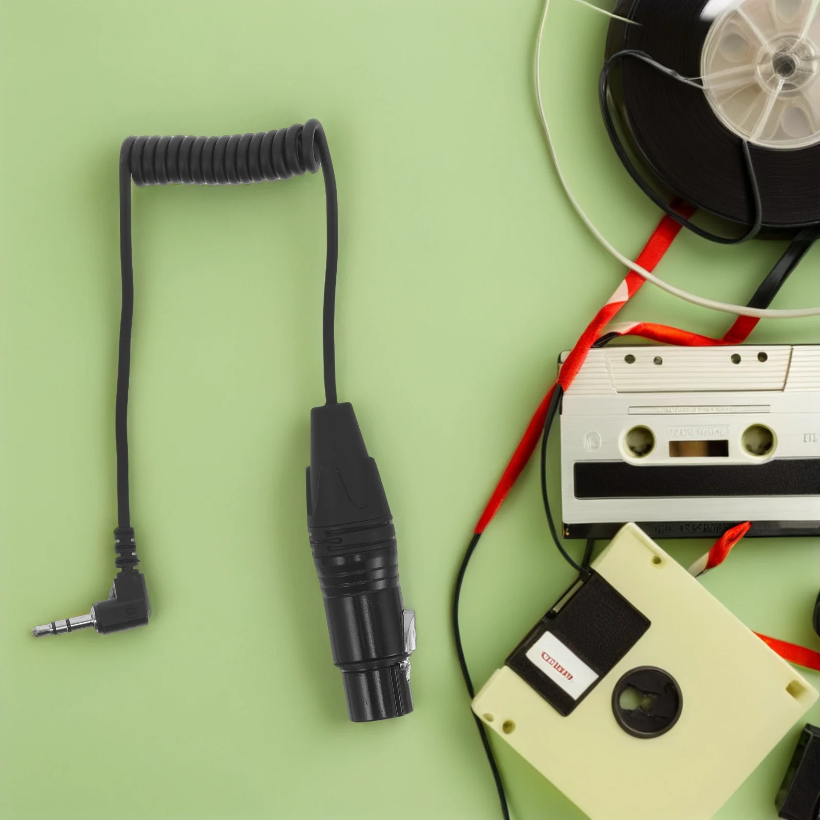 3.5 مللي متر إلى Xlr أنثى الربيع قابل للسحب كابل الميكروفون مرنة متوازنة نقل الصوت سلك الميكروفون لميكروفون الهاتف Mp3 #4