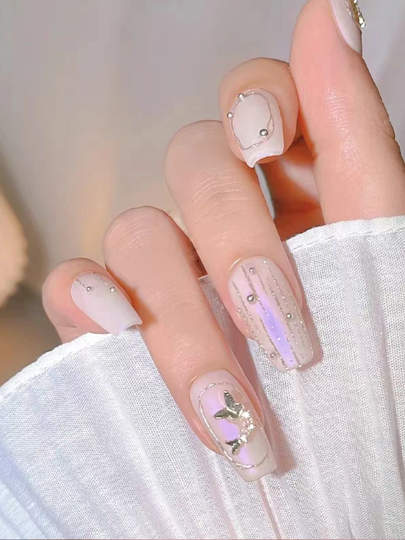 Juego de polvos para uñas Aurora de 6 piezas, pigmento camaleón holográfico de espejo metálico para decoración de uñas de sirena, esmalte de gel y inmersión