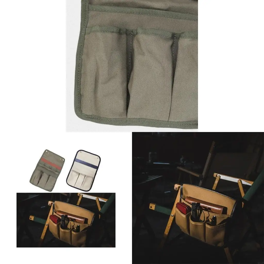 Q22F Chair Armrest Hanging Bag Wear Resistance Storage Bag Chair Arm Rest Cup Holder