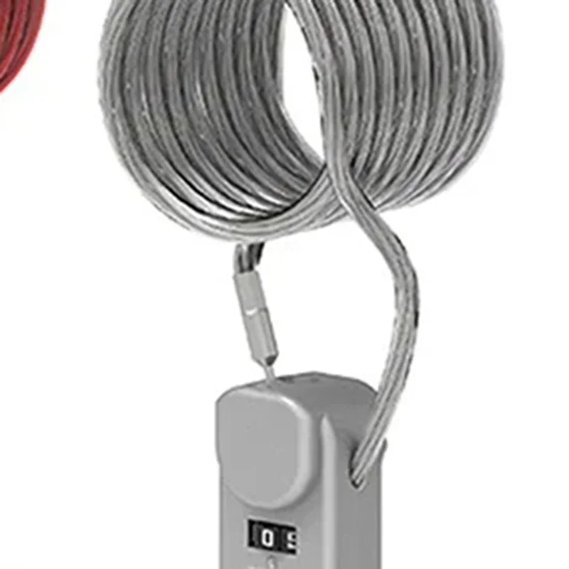 1Pcs 4 Digit Combination Code Number Lock w/ Spring Coil Wire Rope For Luggage Zipper Bag Backpack Suitcase Drawer Locks