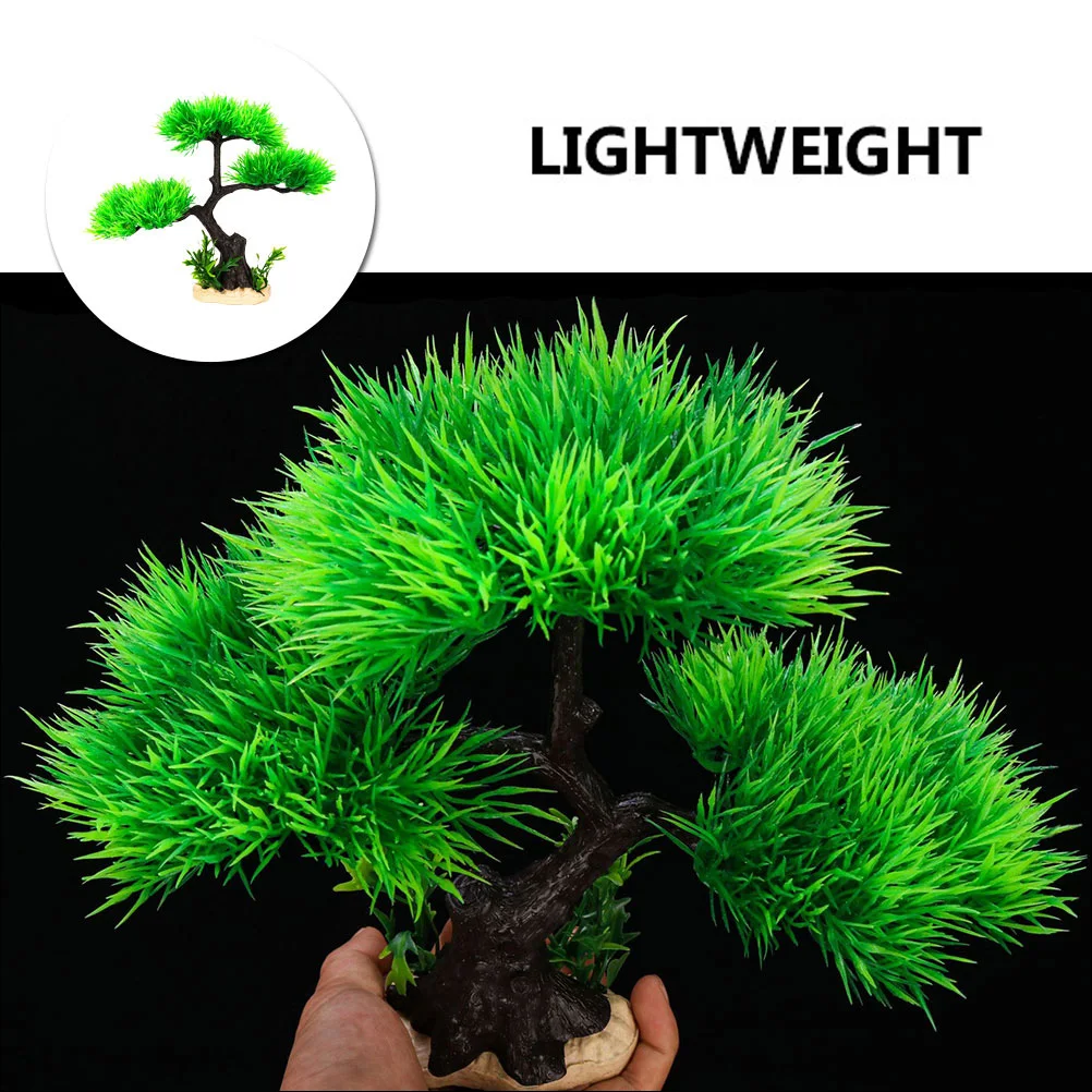 

1pc Aquarium Landscaping Artificial Water Plants Simulation Rockery Fish Tank Ornament Decor Office Home Lightweight Durable