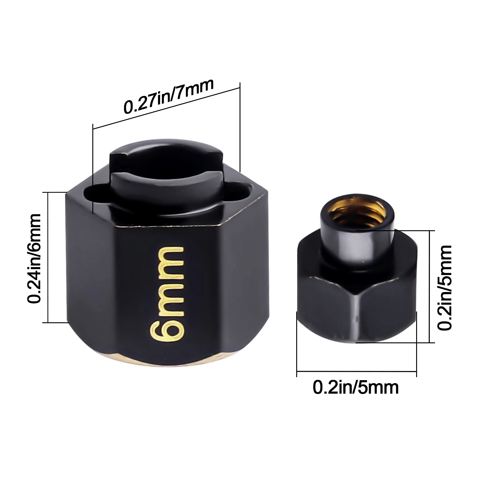 HobbyPark Extended Wheel Hex Hubs Extenders Offset Spacers for TRX4M 1/18 RC Crawler Replacement of 9750