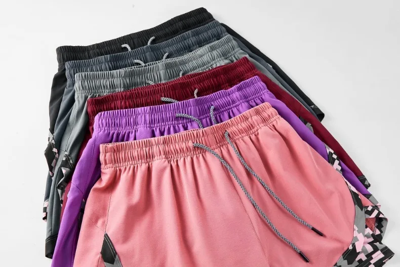 Women's 2-in-1 Gym Shorts with Pockets High Waist Quick Dry Breathable Lightweight Workout Running Swim Beach Casual Outdoor