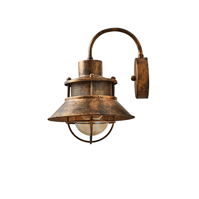 

America Retro Industrial Iron Wall Lamp Restaurant Bar Counter Coffee Shop Corridor Light Stair Balcony Stair Kitchen Wall Light