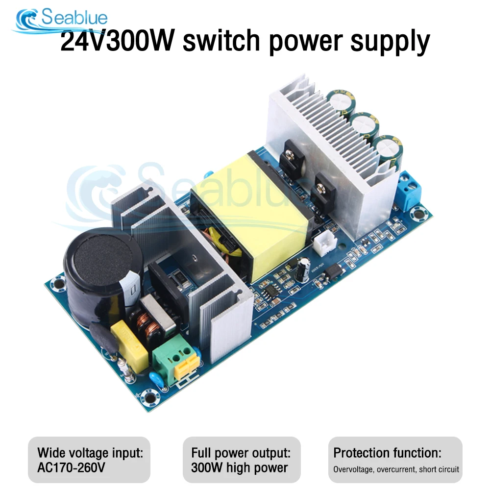 AC-DC Industrial Power Bare Board Module 300W High Voltage High Power AC 170-260V To DC 24V 12.5A Adjustable