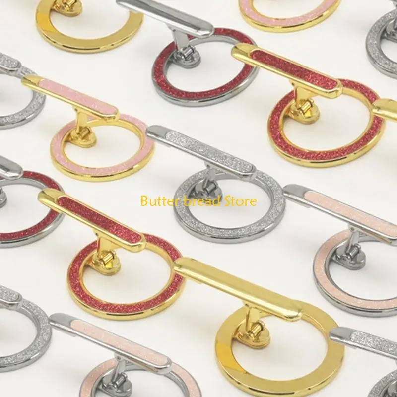 W89C Universal Phone Rack مع تصميم بروش متلألئ 360 درجة قابل للتعديل للهاتف