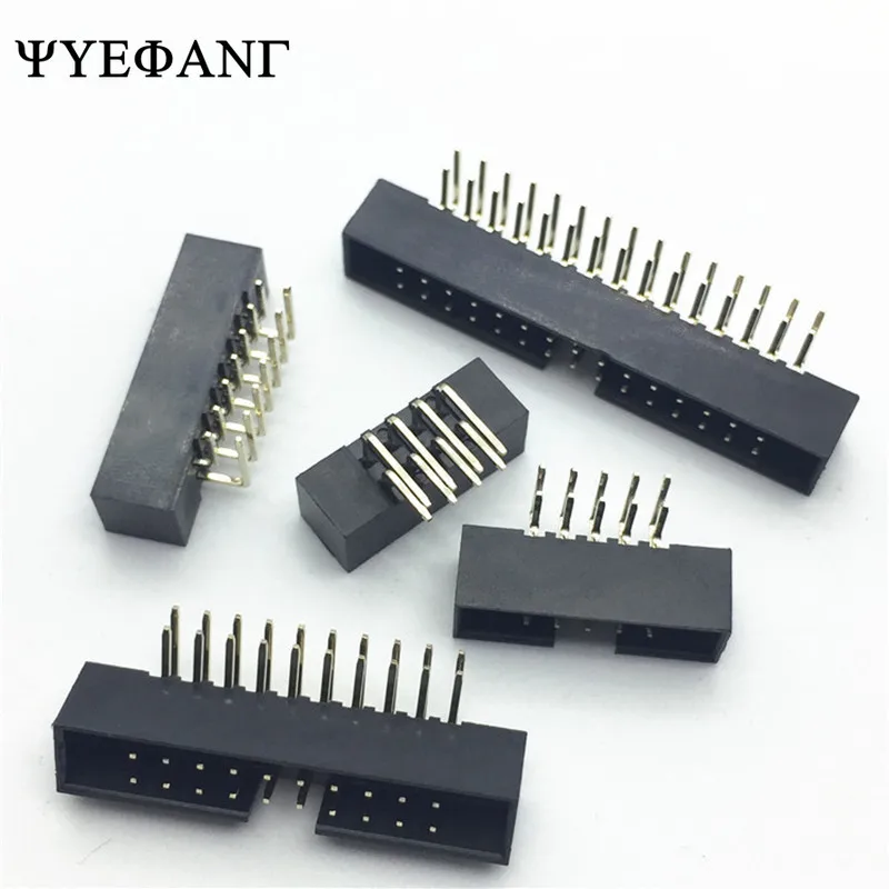 5pcs 2mm 2.0mm Pitch DC3 Male Connector 6 10 14 16 18 20 26 30 34 40 Pin Right Angle Box Header IDC Socket 6P 10P 34P 40P