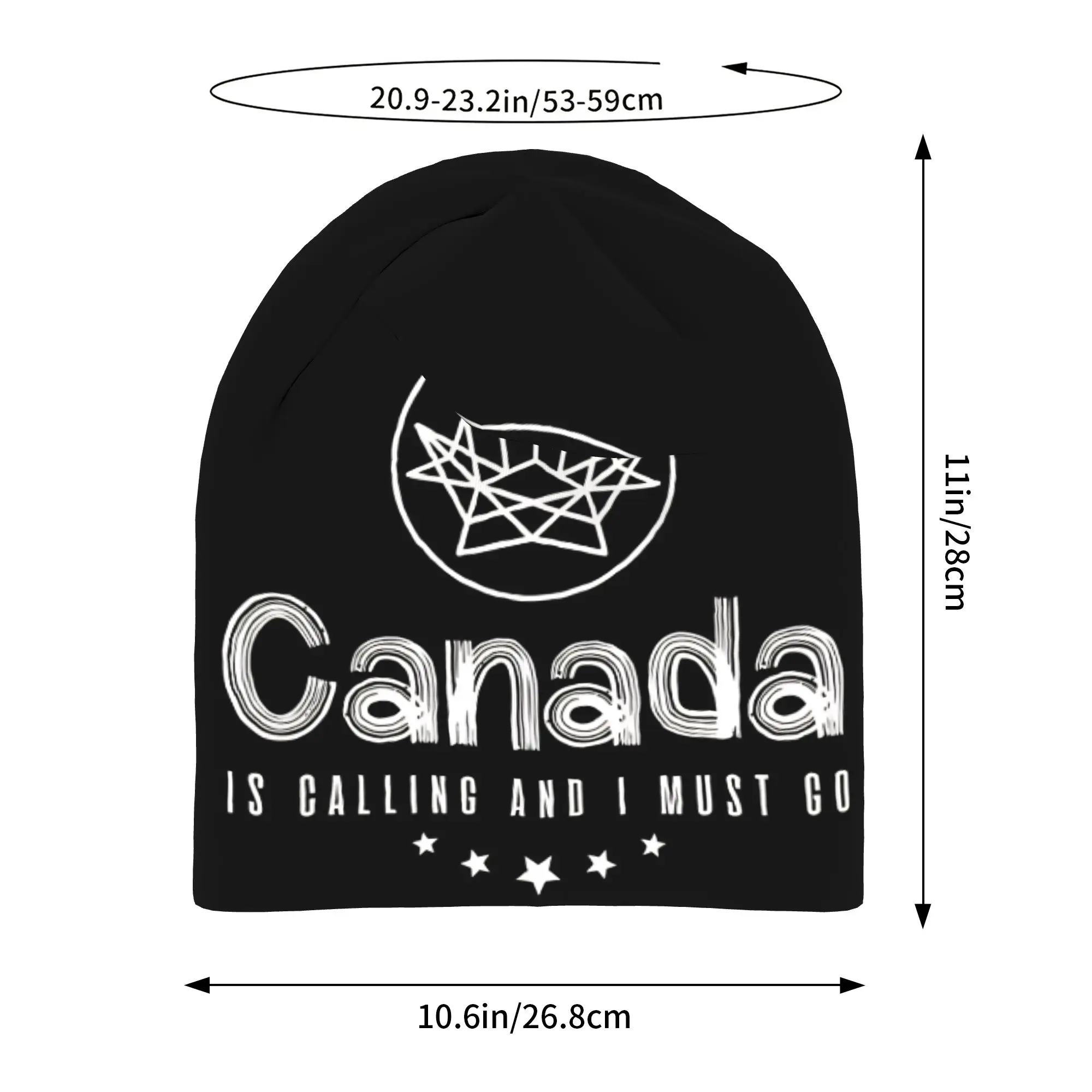 Funny Canada Is Calling and I Must Go Flag  Skull Cap Beanie Quick Dry  Sleeping Hat for Men Women