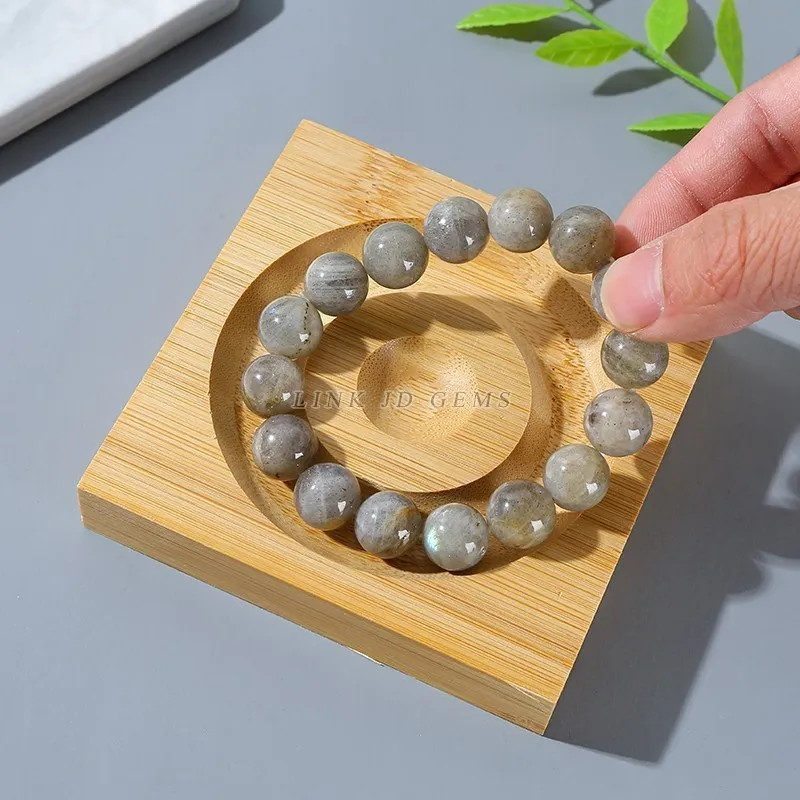 Natural Wooden Board Plate Beading Tray Designer Jewelry Measuring Tools Craft Gift Bracelet Stand For Store Display Plate Case