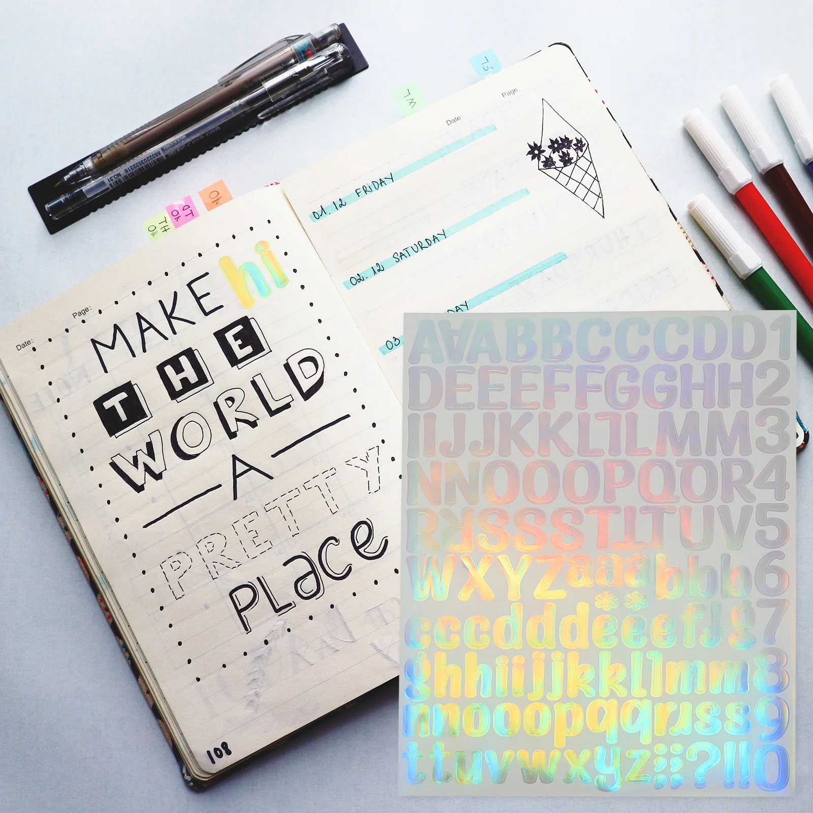 

10 Sheets Self Adhesive Vinyl Number Letter Stickers Weatherproof Removable Stickers for Mailbox Car Home Letter Decals