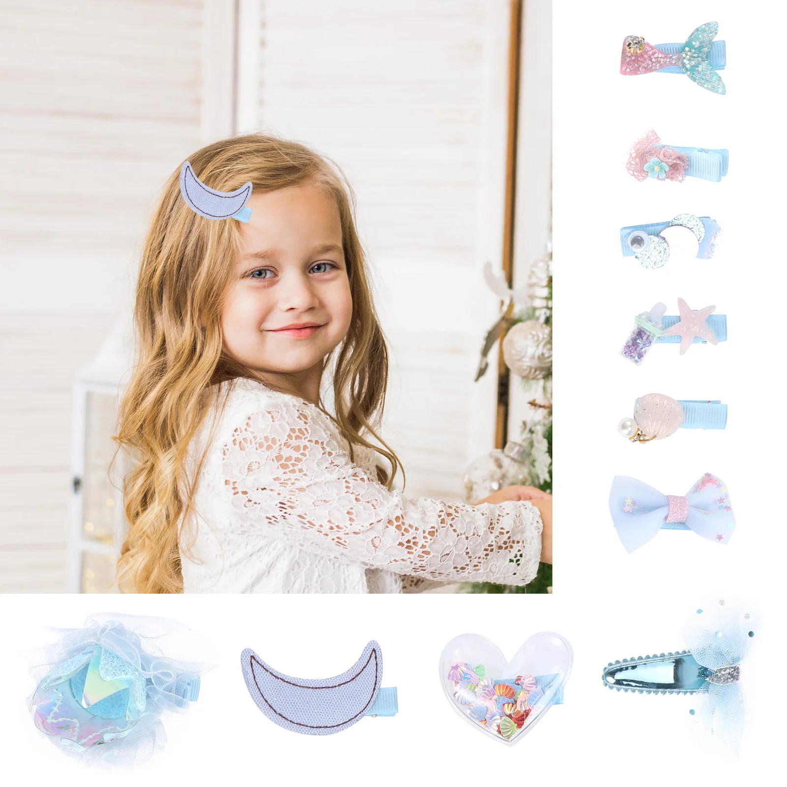 

Children Hair Set Girls Accessories Attractive Head Wears Durable Material Stylish Photo Shoots Special Occasions Gifts