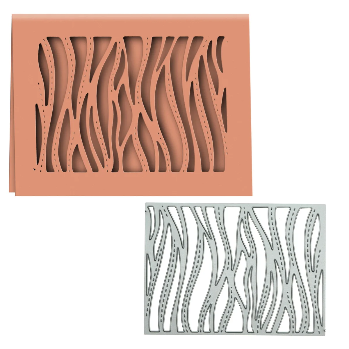 

For Scrapbooking Metal Cutting Die Abstract Wave Punch Cut Knife Paper Handmade Greeting Card Cover Background Decorating Supply