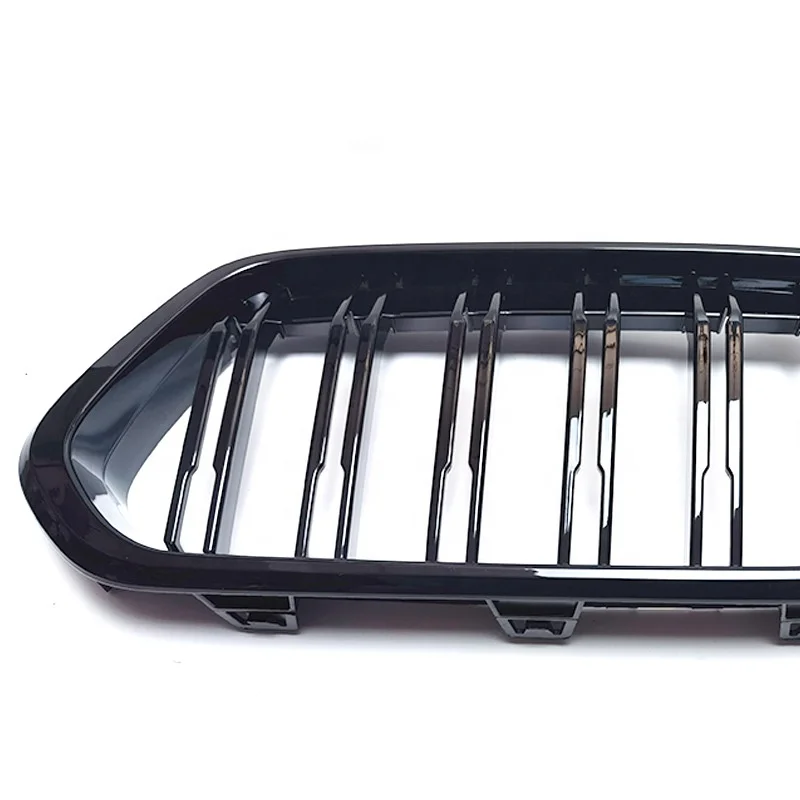 JDMotorsport88 Glossy Black Car Dual Slat Front Bumper Kidney Grille Grill For X2 F39 2018-