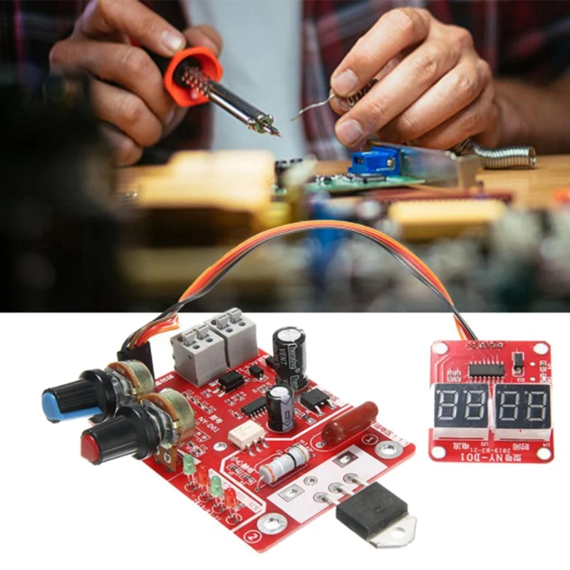 Digital Spot Welder Control Board, máquina de solda, tempo e controle atual, Display, NY-D01, 40A, 100A