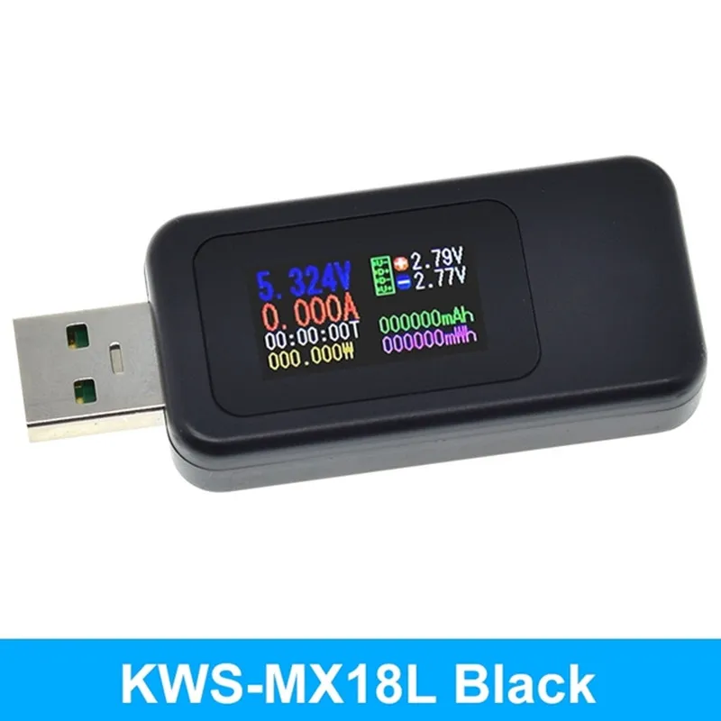 10 w 1 Tester TYPE-C / USB Cyfrowy woltomierz DC Amperimetro Miernik napięcia prądu Amp Volt Amperomierz Detektor Ładowarka Power Bank