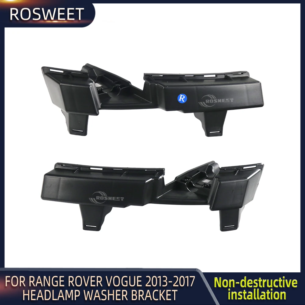 ROSWEET Front Bumper Headlight Washer Spray Cover Bracket For Land Rover Range Rover Vogue L405 2013-2016 2017 Car Accessories