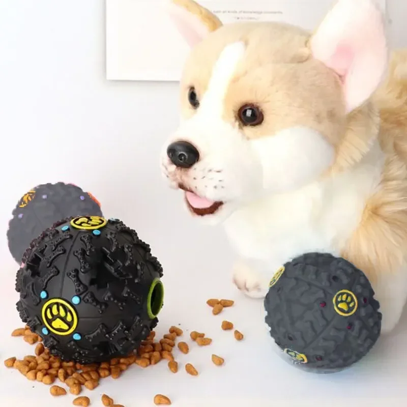 Dog Toy Ball Interactive for Aggressive Chewers Durable Fetch Ball Dog Dog Accessories Elastic Rubber Dog Wobble Ball Chew Toy