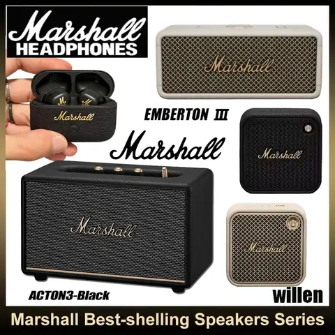 Marshall ACTON 3 Portable Bluetooth Speaker Wireless Stereo Speaker Kilburn II Home Audio Mini Speaker Willen Mini Portable
