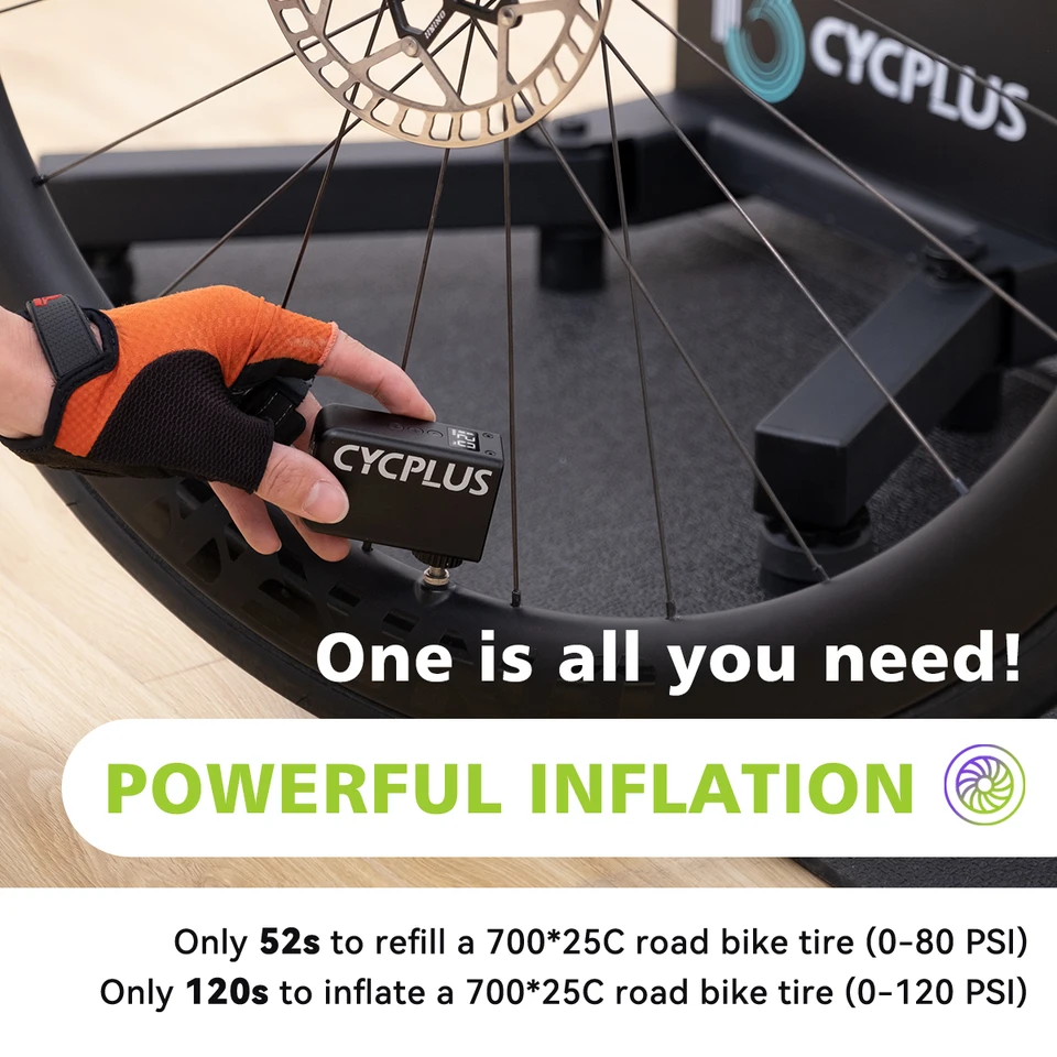 CYCPLUS AS2pro ミニポータブル電動ポンプ自転車コードレスタイヤ