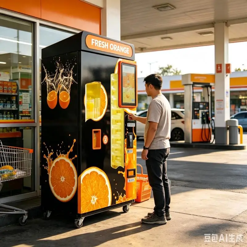 Commercial Orange Juice Vending Machine Customized Fresh Squeezed Drink Equipment Automatic Operation