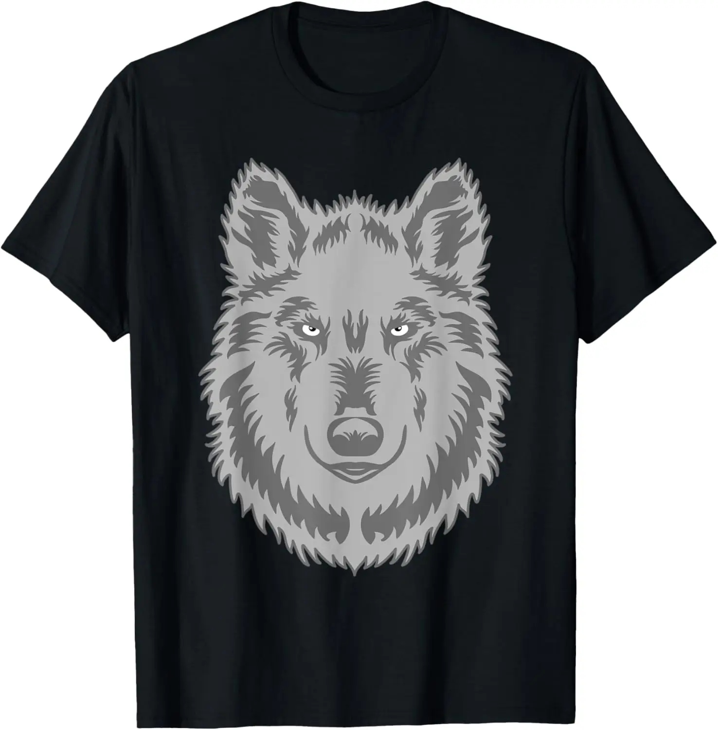 Wolf Artwork Forest Animal Predator Wildlife Majestic Nature T-Shirt