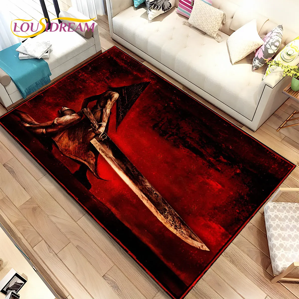 

Silent Hill Horror Movie Games Area Rug,Carpet Rug for Living Room Bedroom Sofa Doormat Decoration, Kid Play Non-slip Floor Mat