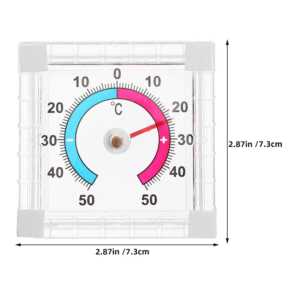 Door Window Thermometer Plastic Pointer Design Indoor Outdoor Temperature Gauge Compact Mount Wall Window Outdoor Temperature