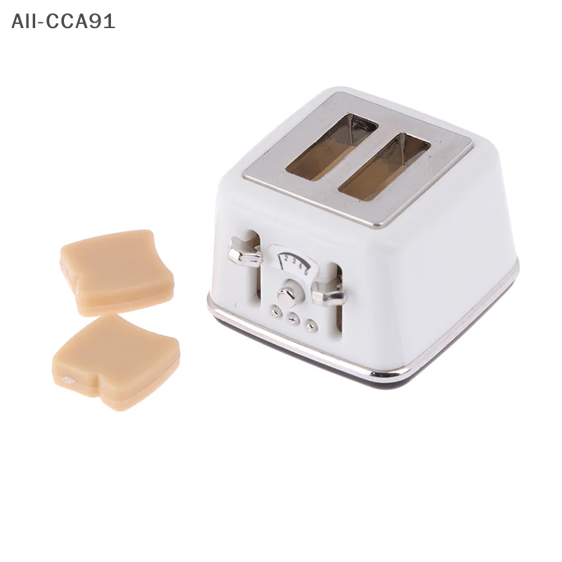 CCA91-1 Set 1/12 dollhouse bread machine with toast miniature cute decorations toaster Modey toy for Children dollhouse Decor