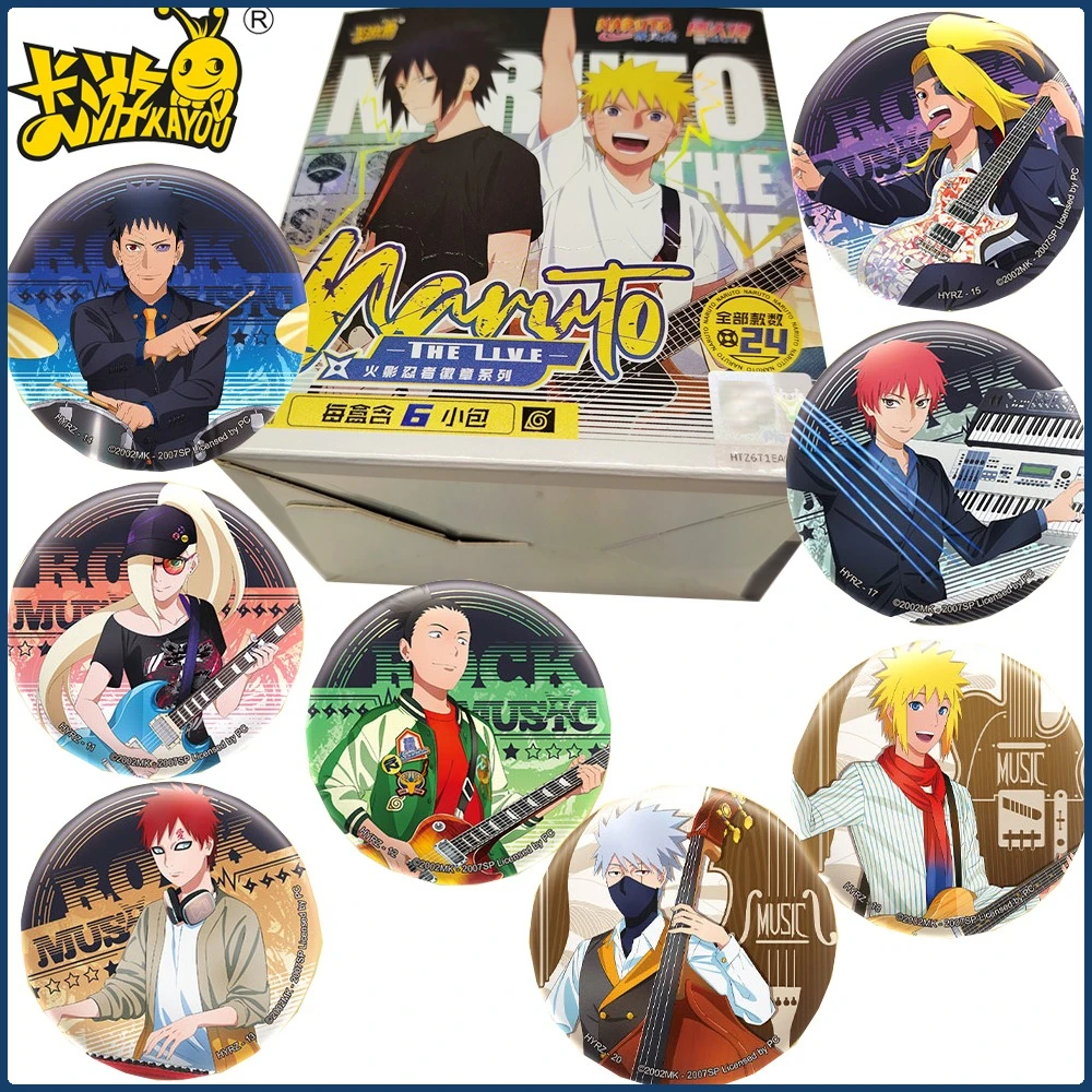 

New KAYOU Naruto Anime Peripheral Exquisite Characters Tinplate Round Badge Kids Hobbies Collection Toys Birthday Gifts in Stock