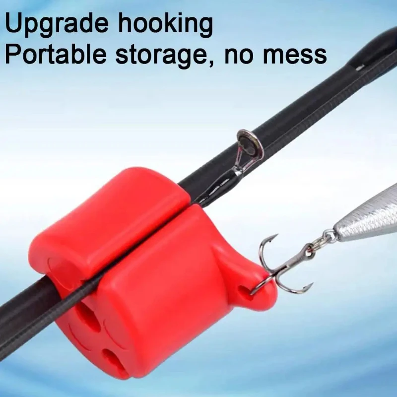 الصيد رود كليب سيليكون الصيد رود حامل الكرة مع الكرة 5 حفرة متعددة الوظائف حزمة الكرة معالجة العلاقات الصيد رود أداة #4